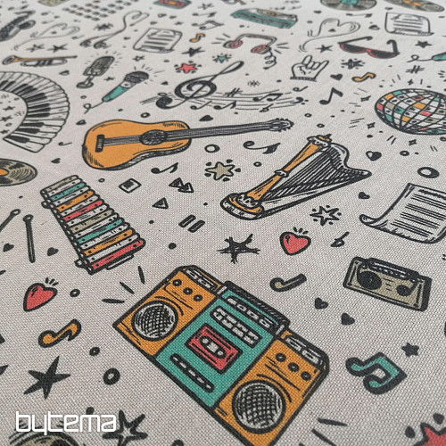 Dekoračná látka Muzika