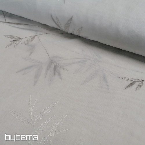 Luxusná vyšívaná záclona GERSTER 11757 biela