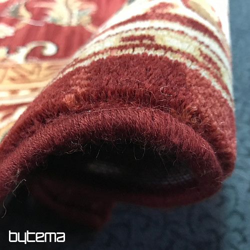 Luxusné vlnené koberec PRAGUE červená / béžová