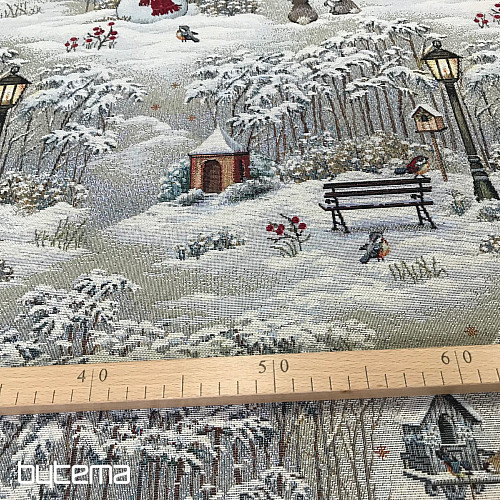 Gobelínová látka NOČNÁ ZIMA