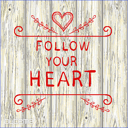 Gobelínový obliečka na vankúš FOLLOW YOUR HEART