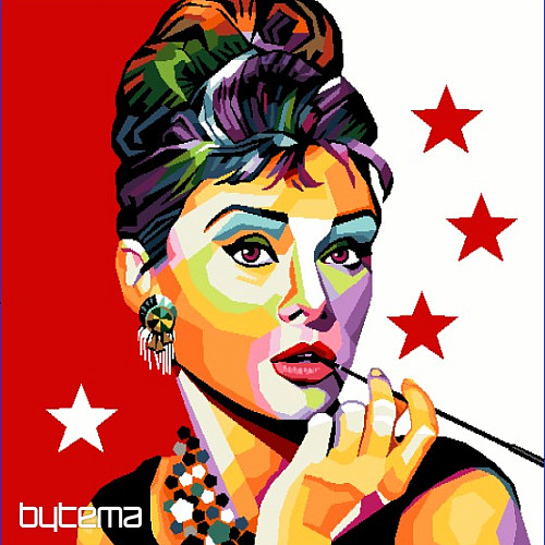 Gobelínový obliečka na vankúš COMICS Audrey Hepburn