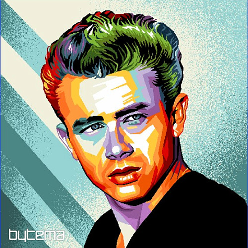 Gobelínový obliečka na vankúš COMICS James Dean