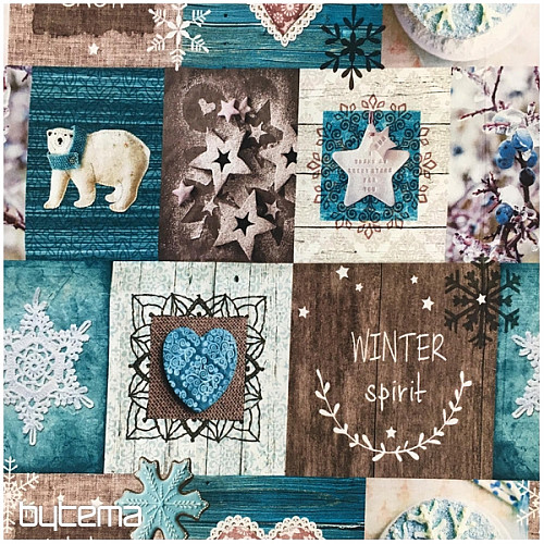 Bavlnená látka LET IT SNOW