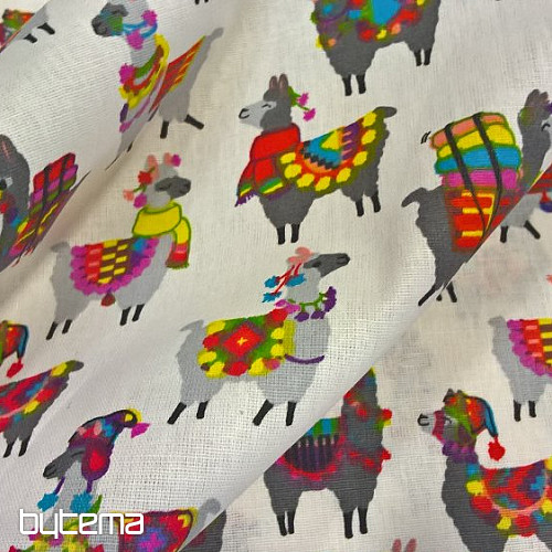 Dekoračná látka LAMA biela